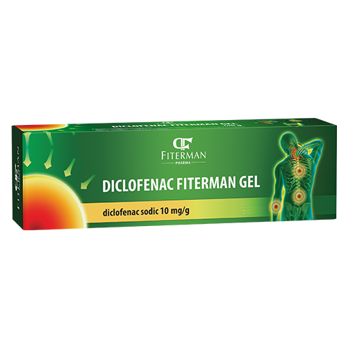Diclofenac 10 mg/g, gel, 50 g, Fiterman Pharma