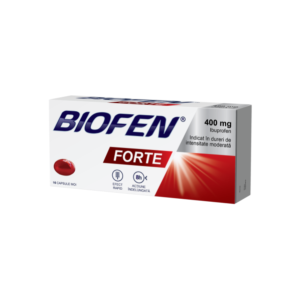 Biofen Forte, 400 mg, 16 capsule moi, Biofarm