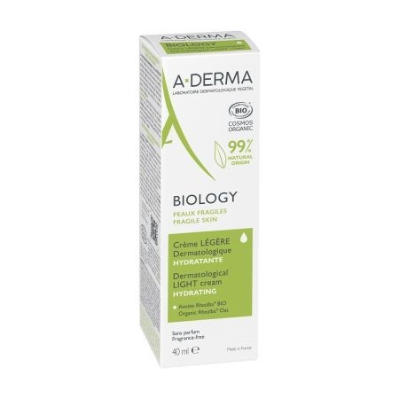 Crema hidratanta Legere Biology, 40 ml, A-Derma