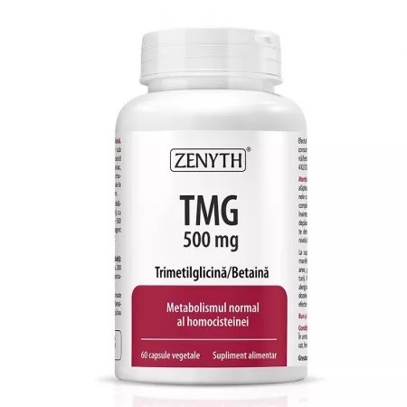 TMG, 500 mg, 60 capsule, Zenyth