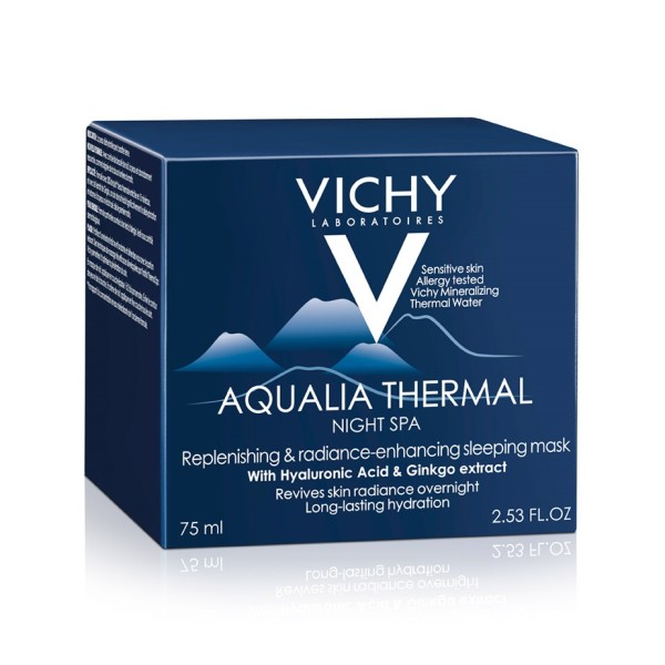 Gel-cremă hidratant de noapte cu efect anti-oboseala Aqualia Thermal SPA, 75 ml, Vichy